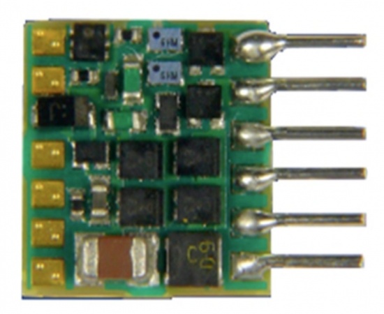 6 PIN DCC LOCO DECODER WITH BRAKE FUNCTION