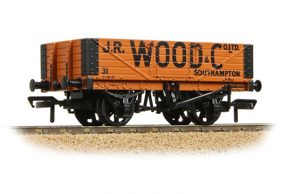 BACHMANN 37-053A 5 PLANK WAGON WOODEN FLOOR JR WOOD & CO LTD ORANGE