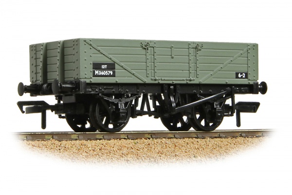 BACHMANN 37-061D 5 PLANK WAGON WOODEN FLOOR BR GREY (EARLY)