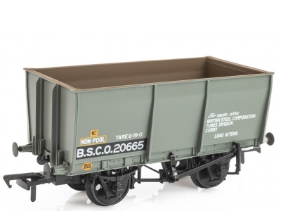 BACHMANN 37-400B 16 TON SLOPE-SIDED MINERAL WAGON BSC GREY WITH LOAD