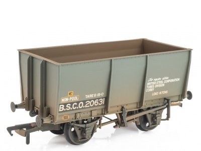 BACHMANN 37-400C 16 TON SLOPE-SIDED MINERAL WAGON BSC GREY WITH LOAD WEATHERED