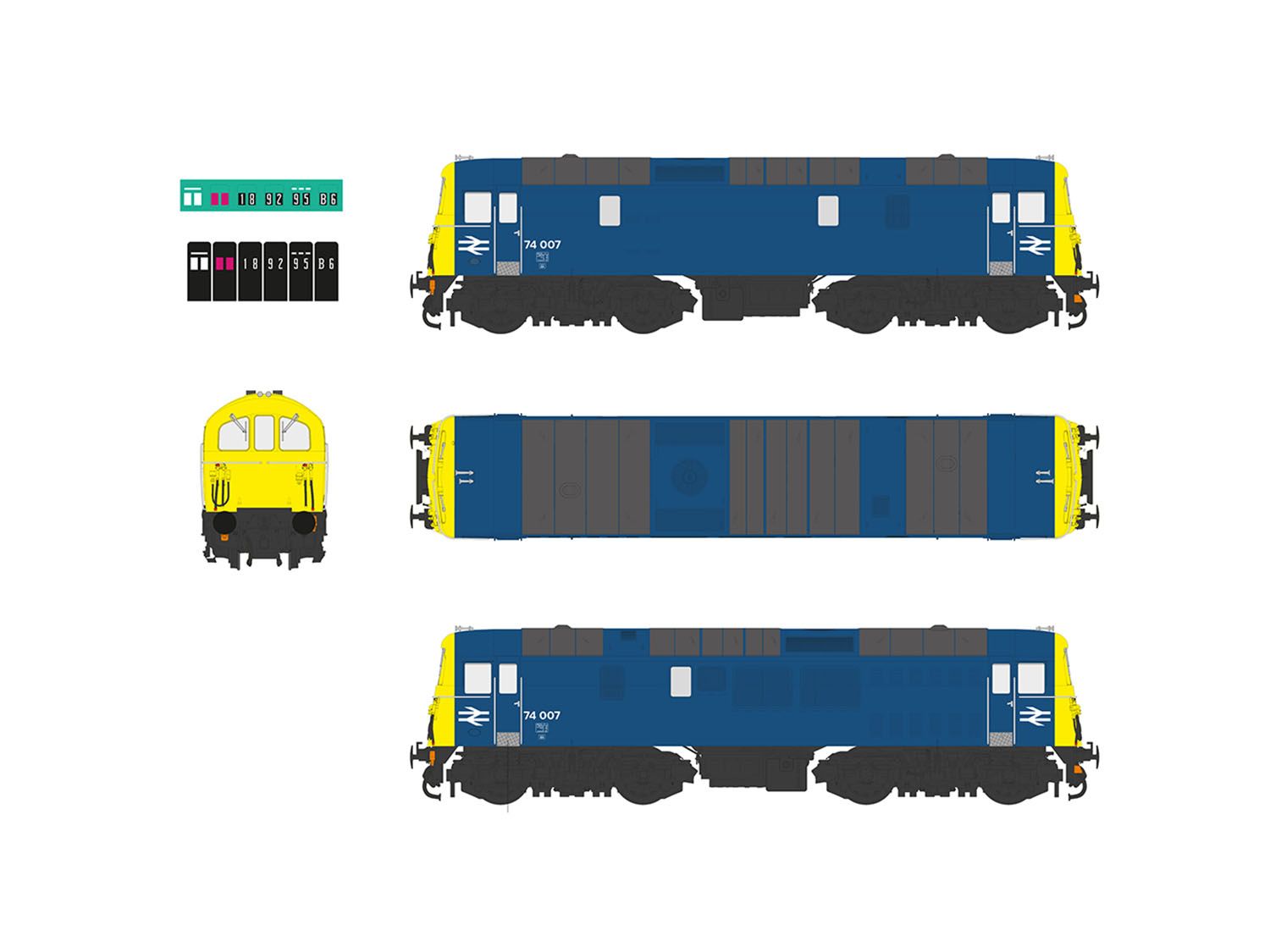 EFE RAIL E82008 CLASS 74 ELECTRO DIESEL No 74 007 BR BLUE