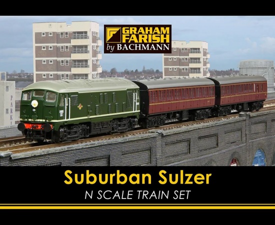 G FARISH SUBURBAN SULZER N SCALE TRAIN SET