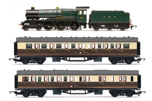 HORNBY R30376 RAILROAD GWR CLASS 1000 'COUNTY OF MERIONETH' TRAIN PACK