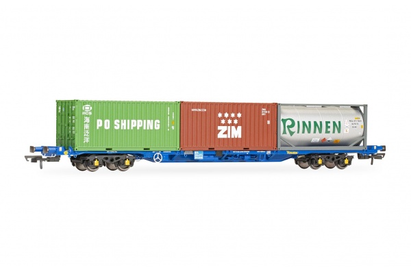 HORNBY R60239 KFA CONTAINER WAGON 2x20ft CONTAINERS & 1x20ft TANKTAINER