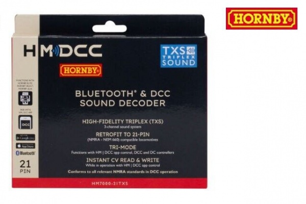 HORNBY R7322 HM7000-21TXS 21-PIN BLUETOOTH & DCC SOUND DECODER