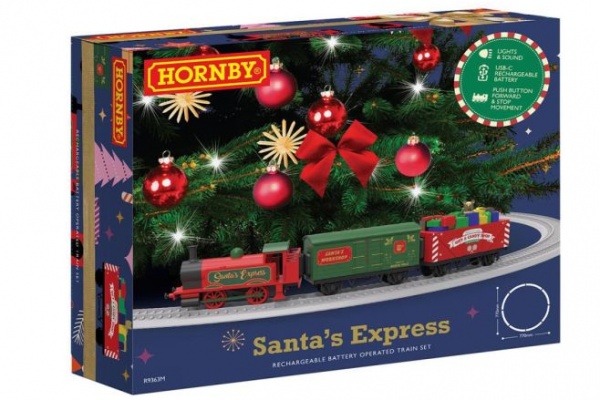 HORNBY R9363M SANTAS'S EXPRESS RECHARGEABLE BATTERY OPERATED TRAIN SET