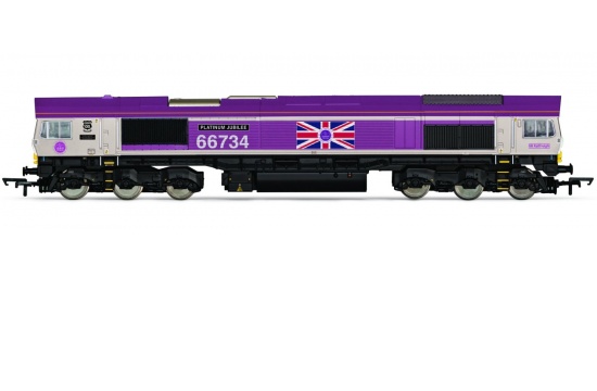 HORNBY R30332 GBRf CLASS 66 PLATINUM JUBILEE No 66734