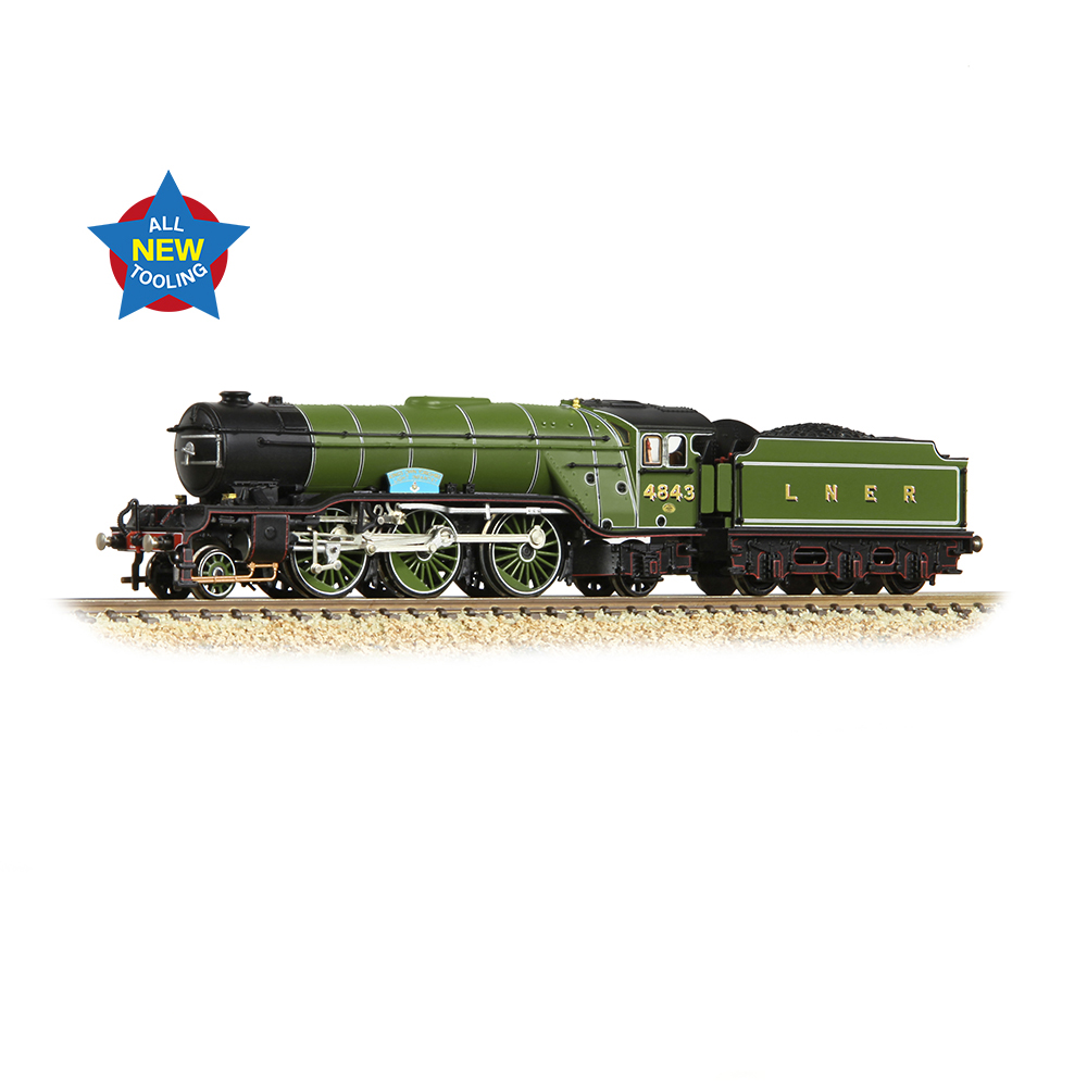 GRAHAM FARISH  372-611 LNER V2 CLASS 4843 'KINGS OWN YORKSHIRE LIGHT INFANTRY' LNER LINED GREEN