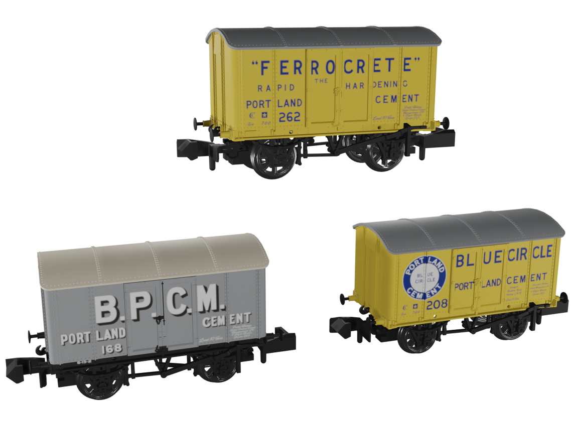 RAPIDO 961010 NOT QUITE IRON MINK WAGON PACK CEMENT VANS