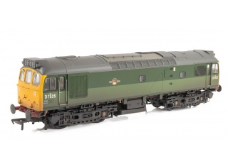 BACHMANN 32-342 CLASS 25/2 D7525 BR GREEN (FULL YELLOW ENDS) (WEATHERED)