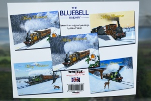 BLUEBELL RAILWAY ALEX FISHER CHRISTMAS CARD PACK A5