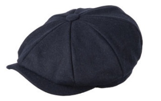 EUROSTICK CARLYLE WOOL MELTON NEWSBOY CAP NAVY