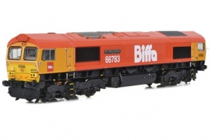 GRAHAM FARISH 371-399 CLASS 66/7 66783 'THE FLYING DUSTMAN' GBRF BIFFA RED