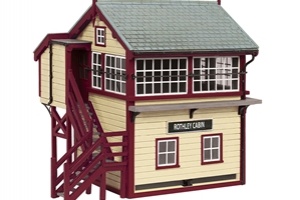 GRAHAM FARISH 42-0168M WOODEN GCR SIGNAL BOX MAROON & CREAM