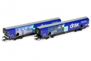 HORNBY R60177A DRAX NORTHERN POWERHOUSE BIOMASS WAGON SET OF 2