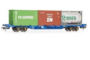 HORNBY R60239 KFA CONTAINER WAGON 2x20ft CONTAINERS & 1x20ft TANKTAINER