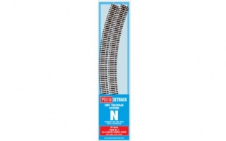 PECO ST-3019 N GAUGE PACK OF 4 4TH RADIUS DOUBLE CURVE