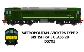 RAPIDO TRAINS N GAUGE CLASS 28 905005